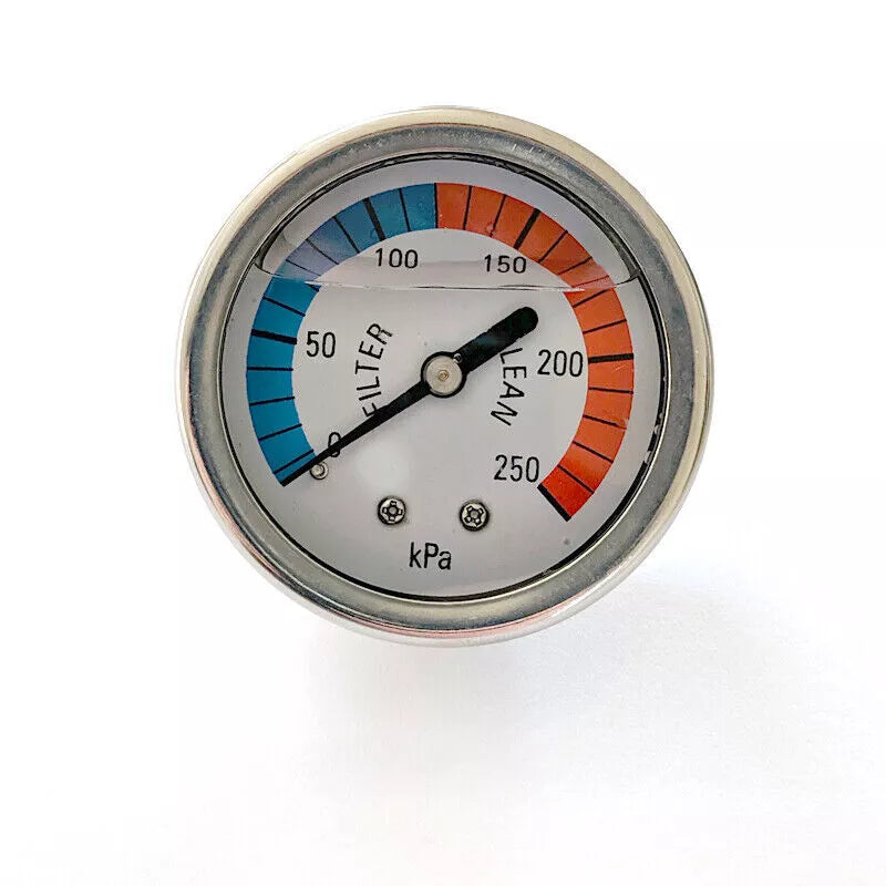 Stainless Steel Oil Filled Pressure Gauge Back mount Pool Filter 50mm
