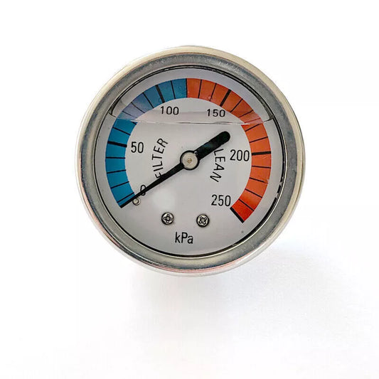 Stainless Steel Oil Filled Pressure Gauge Back mount Pool Filter 50mm