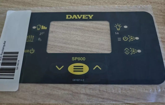 Overlay Decal For Davey Spa Quip SpaPower SP800 Touchpad Rectangle