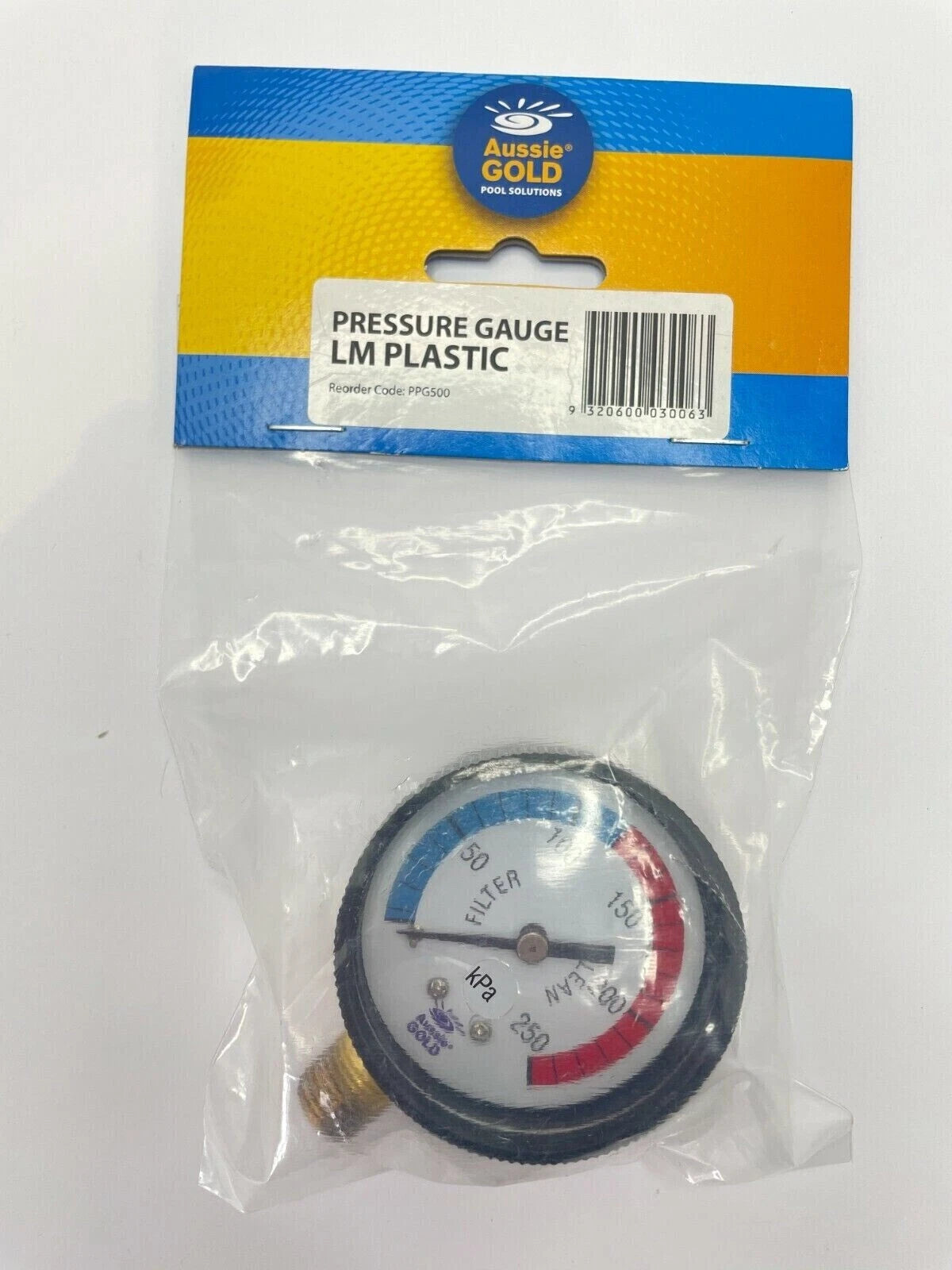 Pressure gauge pool filter plastic case lower mount side swimming pool