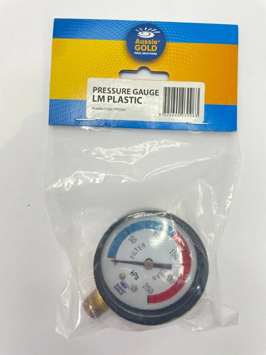 Pressure gauge pool filter plastic case lower mount side swimming pool