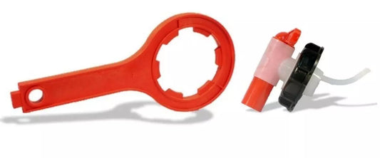 Chemical Drum Cap aeroflow Tap & Spanner Opener suits 15L, 20L 25L Cubes (58mm)