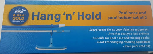 Hang N Hold Pool Spa Pole and hose holder Swim Equipment Storage