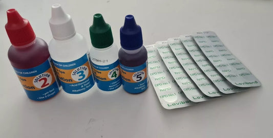 4in1 Aussie Gold Pool Test Kit Refill - Solutions 2 3 4 5 & 50 DPD1 Tablets