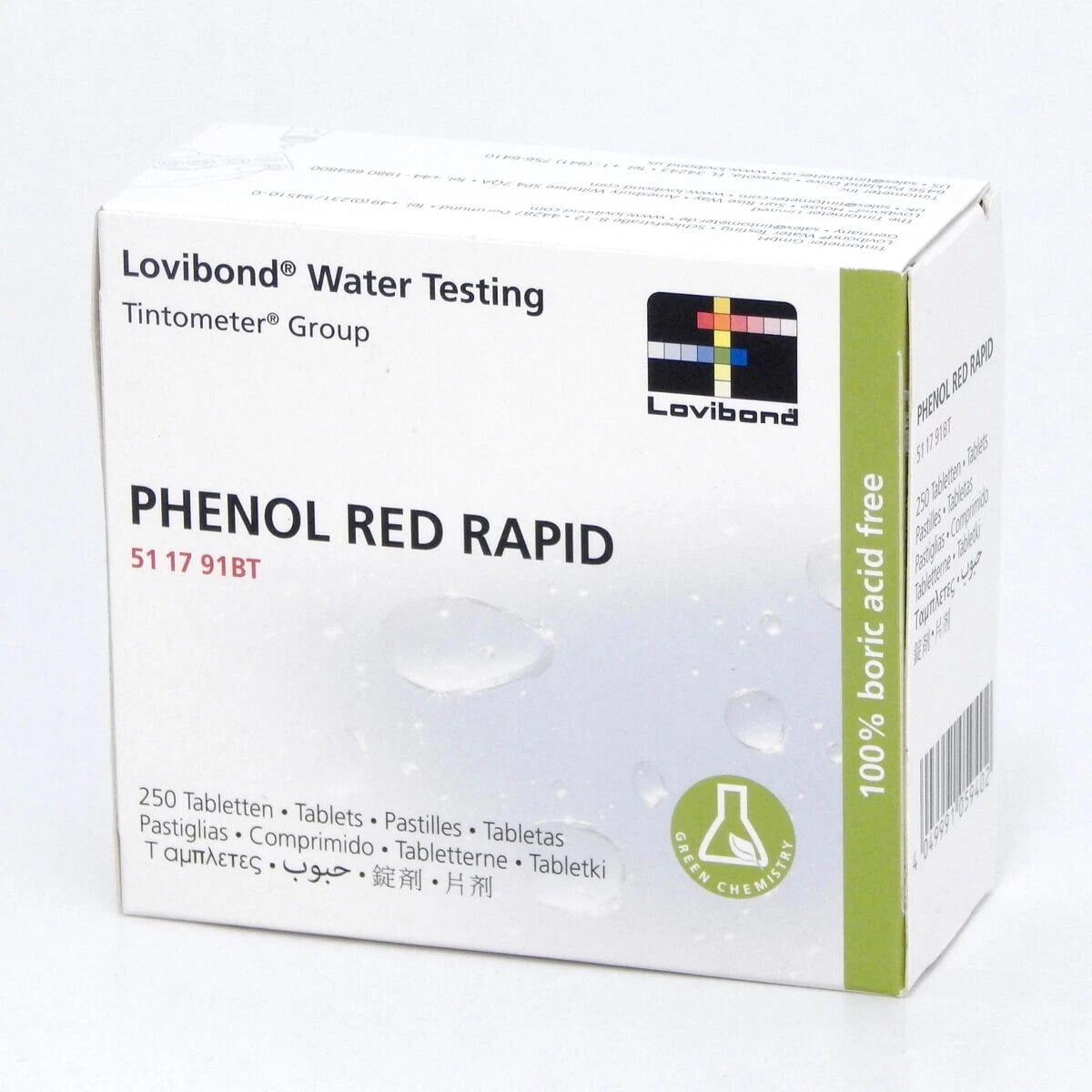Lovibond water testing Tablets - PHENOL RED RAPID (pH) Box Of 500