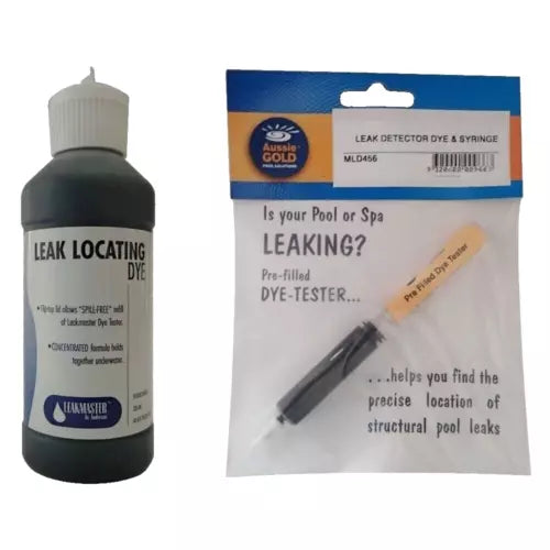 Leakmaster Pool Leak Detector Locator Dye & Syringe PLUS Refill 236ml (Blue)