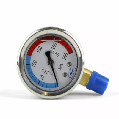 Stainless Steel Lower side Mount Oil Filled Pressure Gauge Sand Cartridge Filter