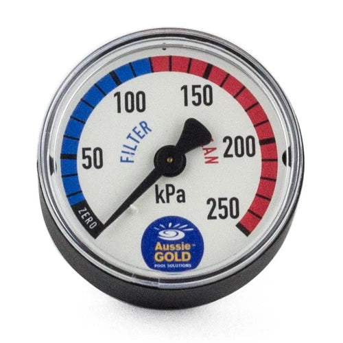 Aussie Gold Pressure Gauge For Pool Filters - Plastic - Back Mount