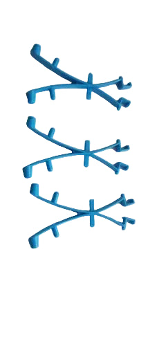 Wishbone Clip X Style 3 Pack - Pool Spa Telescopic Pole Heavy Duty Plastic