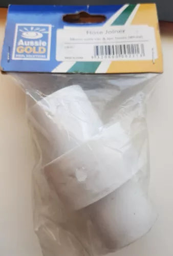 Swimming pool Hose Joiner - 38mm Automatic Pool Cleaner Adapter Heavy Duty white