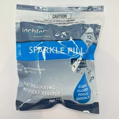 lochlor sparkle pill flocculent clarifier tablet pool maintain clear water 125gm